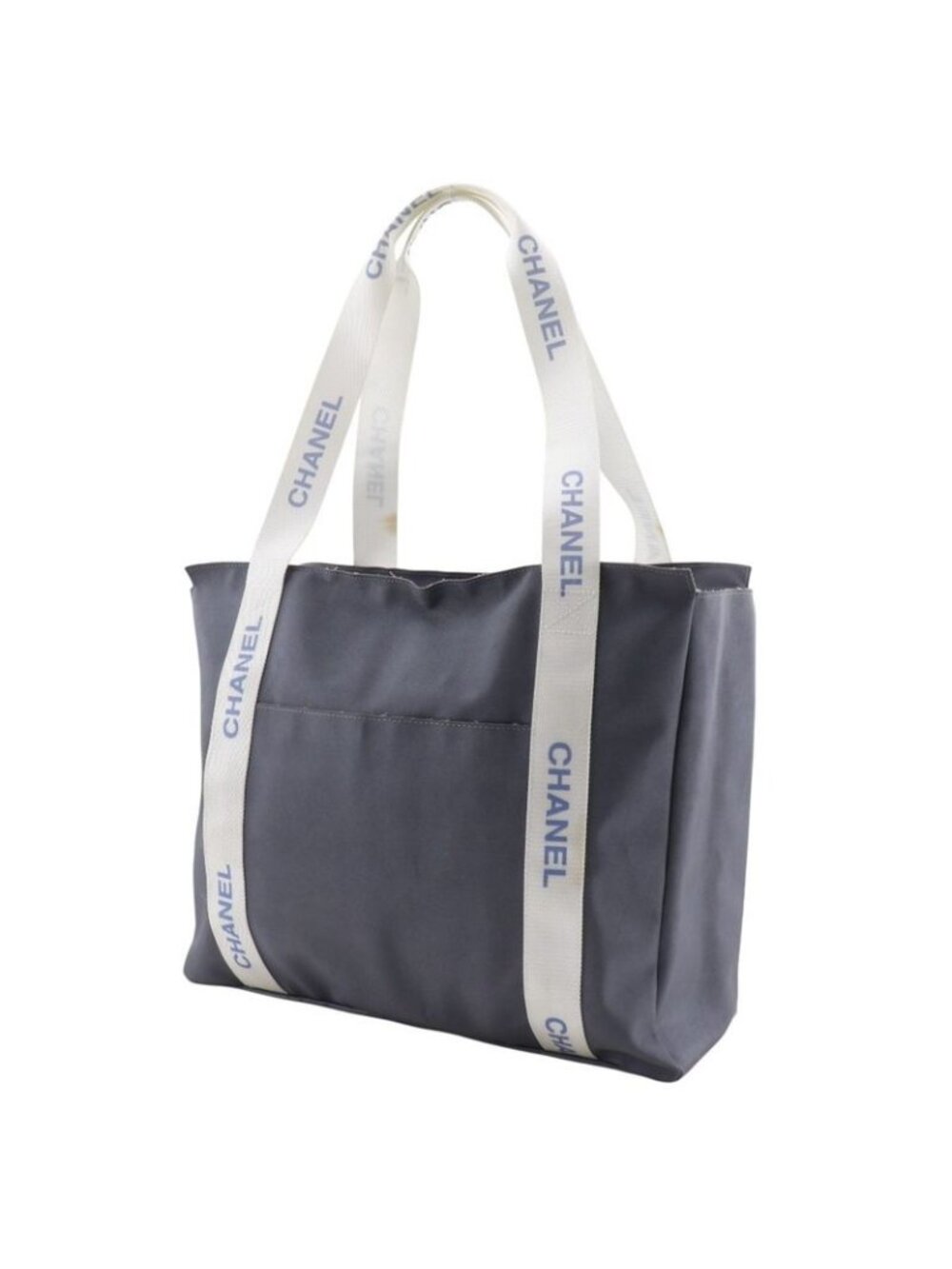 Chanel Sportsline Logo Nylon Gray Tote - Picture 2 of 10